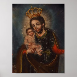 St. Joseph gekrönt vom Säugling Jesus Poster