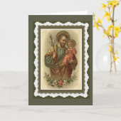 St. Joseph Grußkarte mit Gebet Karte (Gelbe Blume)