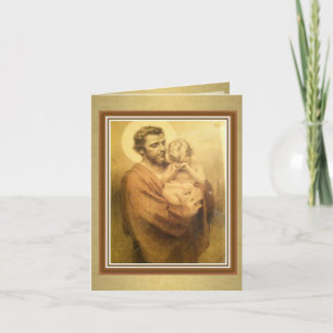 St. Joseph Grußkarte religiöses Fest Karte