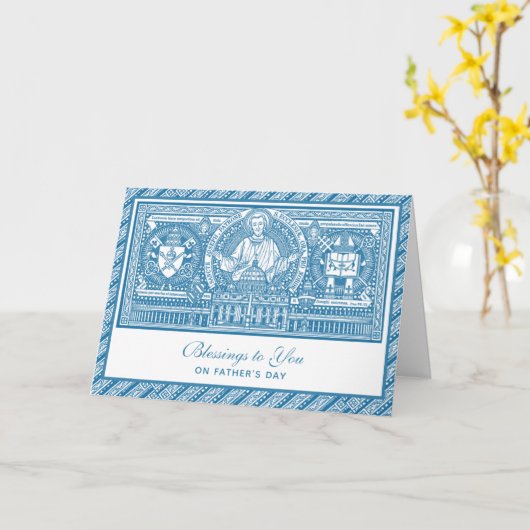 St. Joseph Jesus Fathers Day Katholische Religiöse Karte (Gelbe Blume)