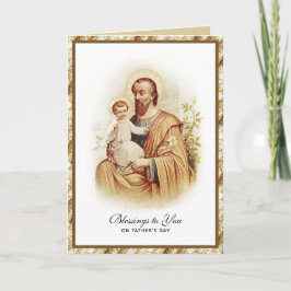 St. Joseph Jesus Fathers Day Katholische Religiöse Karte