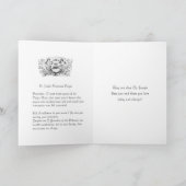 St. Joseph & Jesus Floral Religiöses Gebet Karte (Innenseite)