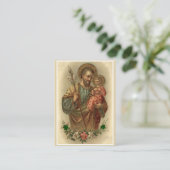 St. Joseph Jesus katholische Kleeblätter des Gebet Visitenkarte (Stehend Vorderseite)