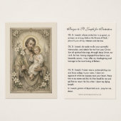 St. Joseph Jesus Katholischer Schutzgebet (Vorne & Hinten)