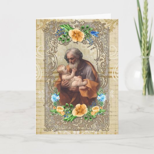 St. Joseph Jesus katholisches Beileid Vielen Dank Dankeskarte (Vorderseite)