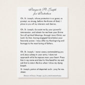 St. Joseph Jesus katholisches Schutzgebet (Rückseite)