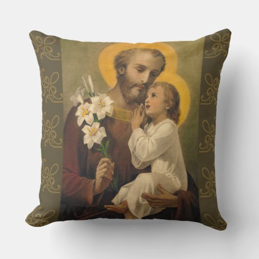St. Joseph Jesus Religious Pope Signature Kissen (Vorderseite)