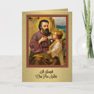 St. Joseph Jesus Religious Vintag katholisch Karte