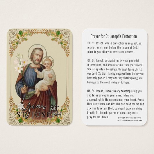 St. Joseph Jesus Schutz Gebet katholisch (Vorne & Hinten)