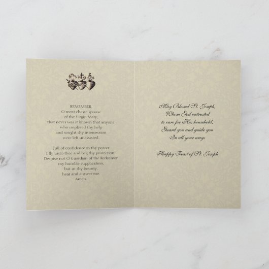 ST. JOSEPH KARTE (Innenseite)