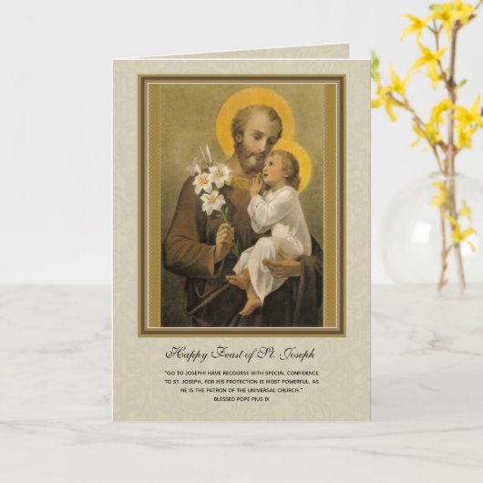 ST. JOSEPH KARTE (Gelbe Blume)