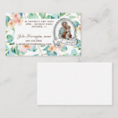 St. Joseph Katholische Eukalyptus Religiöse Blüte Visitenkarte (Vorne/Hinten)