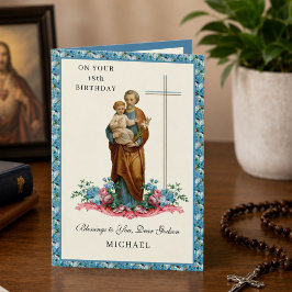 St. Joseph Katholische Patenonkel 18. Geburtstagsk Karte