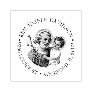 ST. JOSEPH KIND JESUS RELIGIÖSE ADRESSE GUMMISTEMPEL