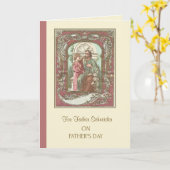 St. Joseph-Kind Jesus-Vater-Tag-Religiöse Karte (Gelbe Blume)