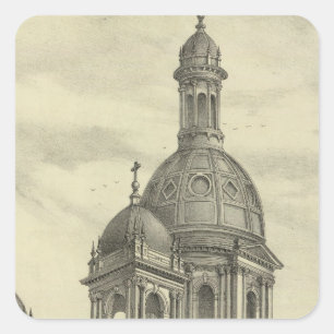 St Joseph Kirche Quadratischer Aufkleber