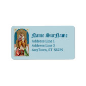 St. Joseph, Kleinkind CC, Engel mit Vatikanmodell Adressaufkleber (Vorne)