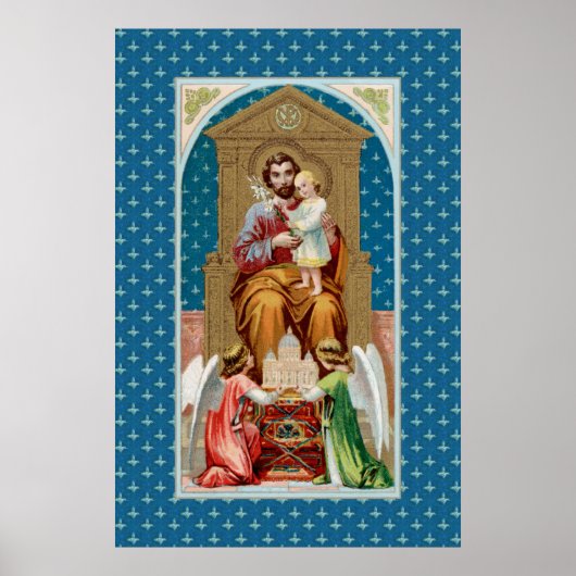 St Joseph, Kleinkind CC; Engel mit Vatikanmodell Poster (Vorne)