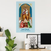 St Joseph, Kleinkind CC; Engel mit Vatikanmodell Poster (Heimbüro)