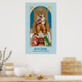 St Joseph, Kleinkind CC; Engel mit Vatikanmodell Poster (Küche)