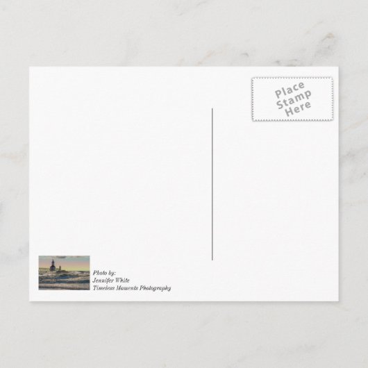 St. Joseph Lighthouse Gemälde Postkarte (Rückseite)