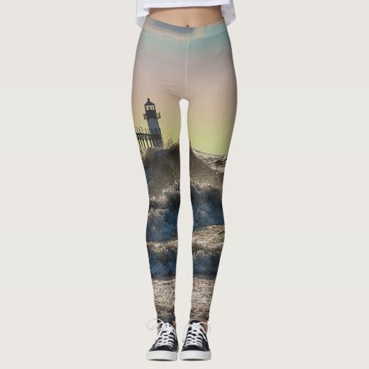 St Joseph Lighthouse Painterly Leggings (Vorderseite)