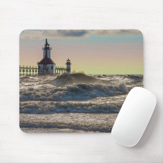 St Joseph Lighthouse Painterly Mousepad (Mit Mouse)