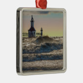St Joseph Lighthouse Painterly Ornament Aus Metall (Rechts)