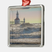 St Joseph Lighthouse Painterly Ornament Aus Metall (Links)