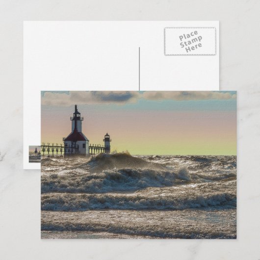 St Joseph Lighthouse Painterly Postkarte (Vorne/Hinten)