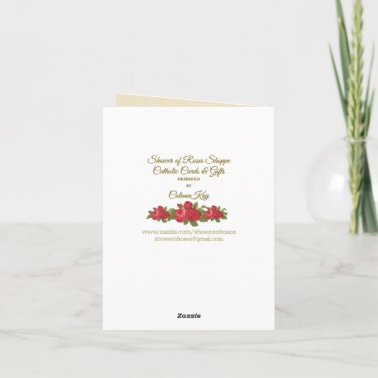 St. Joseph Memorare Gebet Gruß Karte (Rückseite)