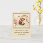 St. Joseph Memorare Gebet Gruß Karte (Gelbe Blume)