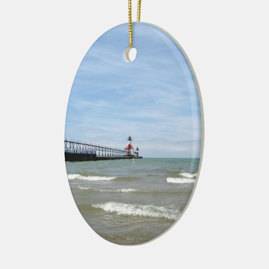 St Joseph Michigan Lighthouse Keramik Ornament (Links)