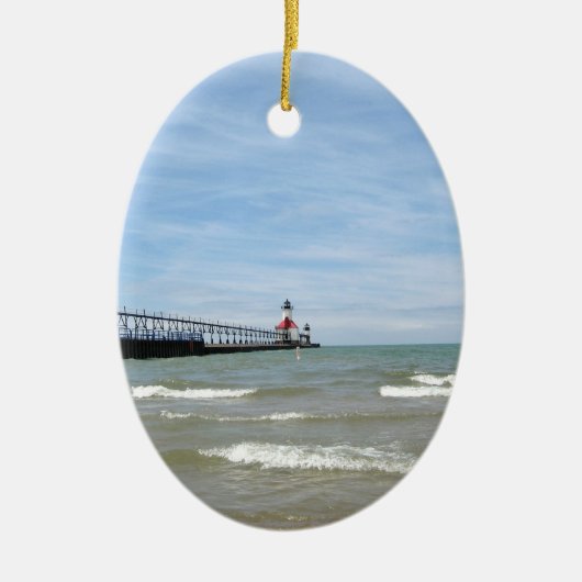St Joseph Michigan Lighthouse Keramik Ornament (Vorne)