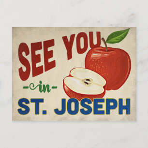 St. Joseph Missouri Apple - Vintage Travel Postkarte