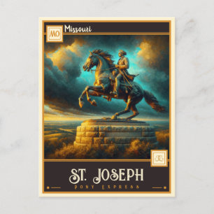 St. Joseph, Missouri Vintage Postkarte