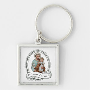 St. Joseph mit dem Baby Jesus Religious Vintag Schlüsselanhänger