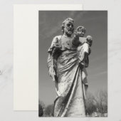 St Joseph mit dem Kind stationär Briefpapier (Vorne/Hinten)