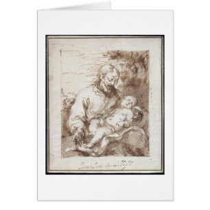 St Joseph mit dem schlafenden Christus-Kind (Stift