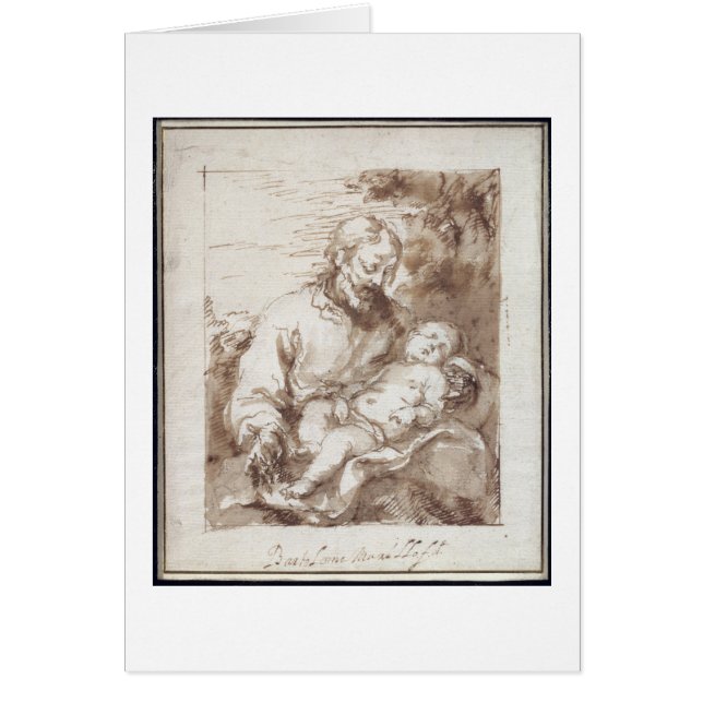 St Joseph mit dem schlafenden Christus-Kind (Stift (Vorne)