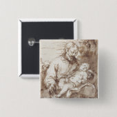 St Joseph mit dem schlafenden Christus-Kind (Stift Button (Vorne & Hinten)