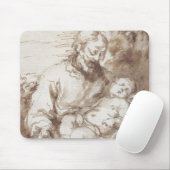 St Joseph mit dem schlafenden Christus-Kind (Stift Mousepad (Mit Mouse)