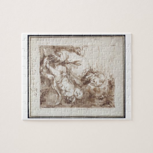 St Joseph mit dem schlafenden Christus-Kind (Stift Puzzle (Horizontal)