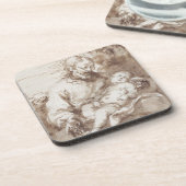 St Joseph mit dem schlafenden Christus-Kind (Stift Untersetzer (Linke Seite)