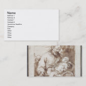 St Joseph mit dem schlafenden Christus-Kind (Stift Visitenkarte (Vorne/Hinten)