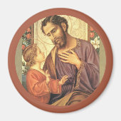 St. Joseph mit Kind Jesus Lily Magnet (Vorne)