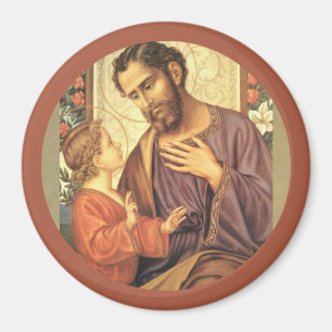 St. Joseph mit Kind Jesus Lily Magnet