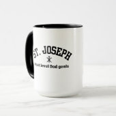 St. Joseph Next Level Vater Black Collegiate Schri Tasse (Vorderseite Links)