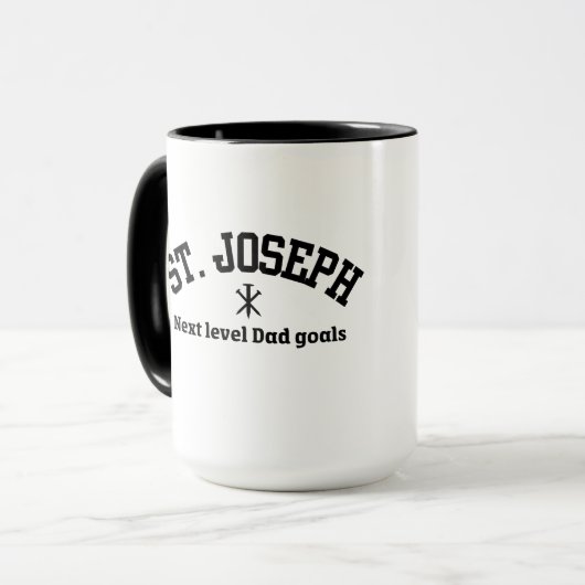 St. Joseph Next Level Vater Black Collegiate Schri Tasse (Vorderseite Links)