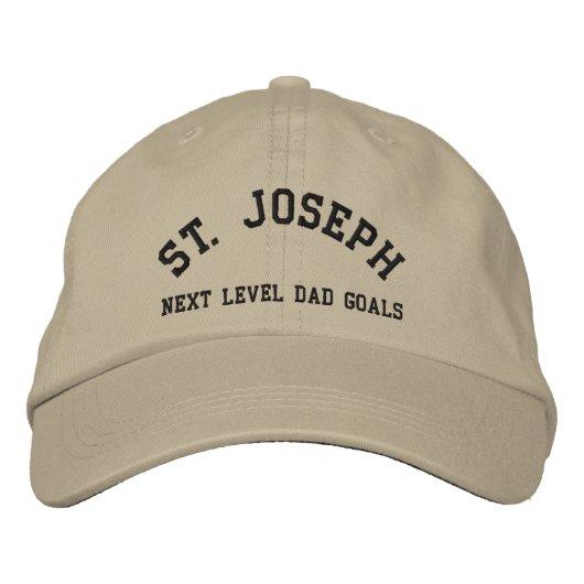 St. Joseph Next Level Vater Goals Bestickte Baseballkappe (Vorderseite)
